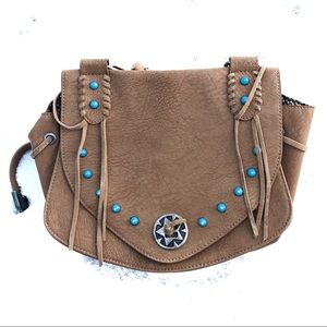 STEVE MADDEN • Boho Style Leather Crossbody Bag